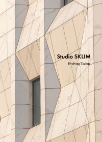 Book cover of Studio SKLIM: Evolving Techne, featuring a modern, titled building. Published by Images Publishing.