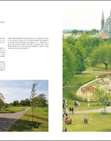 Book cover of Green Space in the Community, with an aerial view of green residential space. Published by Images Publishing.
