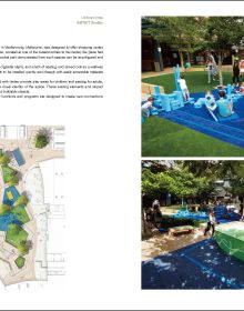 Book cover of Pocket Park Design, featuring a green space with brightly colored seating areas. Published by Images Publishing.