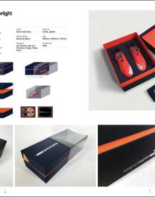 Book cover of Fashion Packaging Now, with two cardboard handbag style shopping bags. Published by Images Publishing.