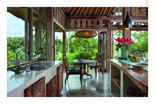 Book cover of Seen | Unseen: Embracing Natural Home Design in Bali, featuring a Balinese villa with thatched roof. Publishing by Images Publishing.