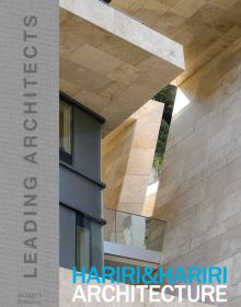 Book cover of Hariri & Hariri Architecture: Leading Architects with a building made of stone tiles. Published by Images Publishing.