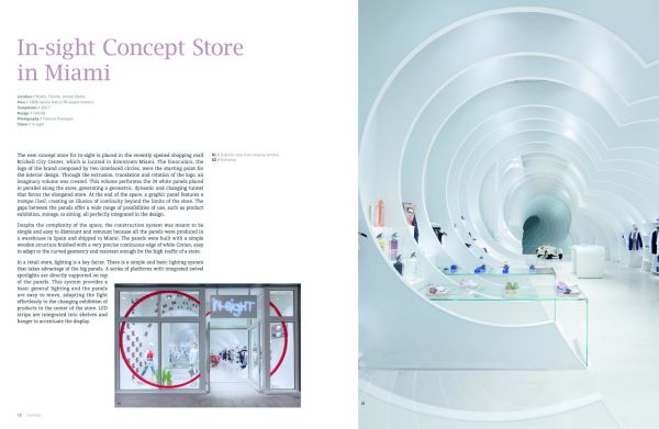 Book cover of Stylish Retail Store Interiors featuring black stepped shelving with shoes and scarves. Published by Images Publishing.