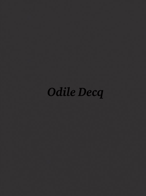 Charcoal cover, Odile Decq in dark grey to centre.