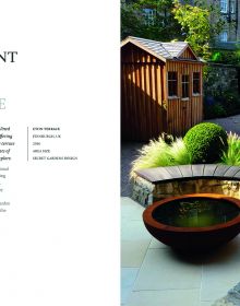 Book cover of Urban Oasis Tranquil Outdoor Spaces at Home, with an exterior garden space with green foliage. Published by Images Publishing.