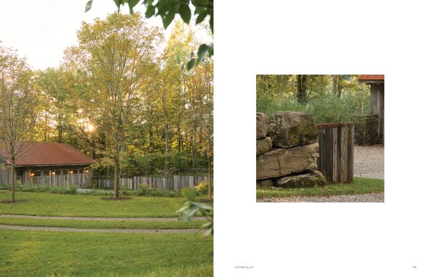 Book cover of Intersection of Nature and Art: James Doyle Design Associates, featuring a landscaped garden with topiary hedge and sculpture of face. Published by Images Publishing.