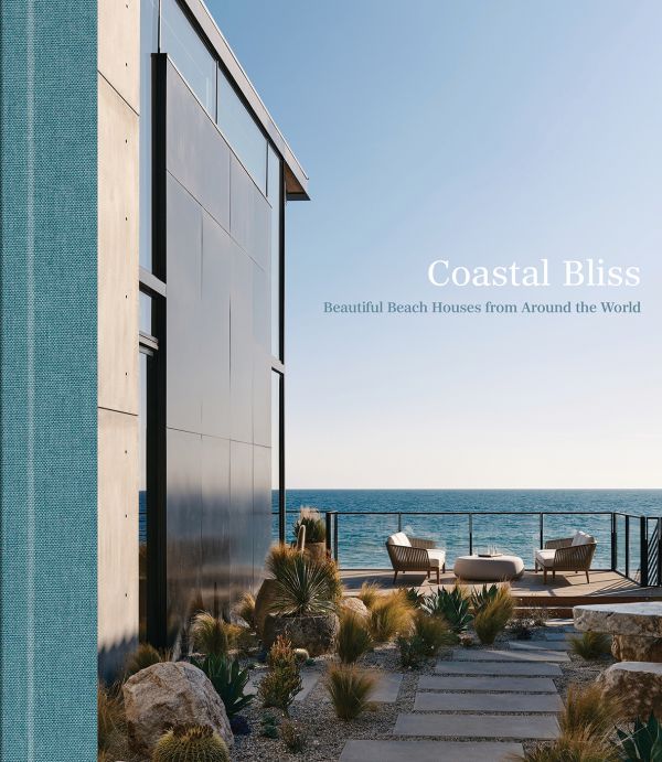 Book cover of Coastal Bliss: Beautiful Beach Houses from Around the World; featuring a beach house near the sea. Published by Images Publishing.