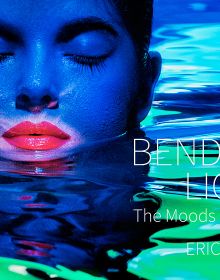 Book cover of Bending Light: The Moods of Color, with a portrait of female model wearing pink lipstick, with face partly submerged in water. Published by Images Publishing.