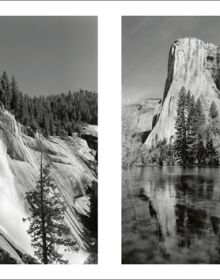 Book cover of Jon Ortner's Visions of Paradise: American Wilderness, with a waterfall. Published by Images Publishing.