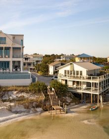 Book cover of Coastal Villas: Luxury Living on the Gulf Coast; featuring a luxury villa with swimming pool. Published by Images Publishing.