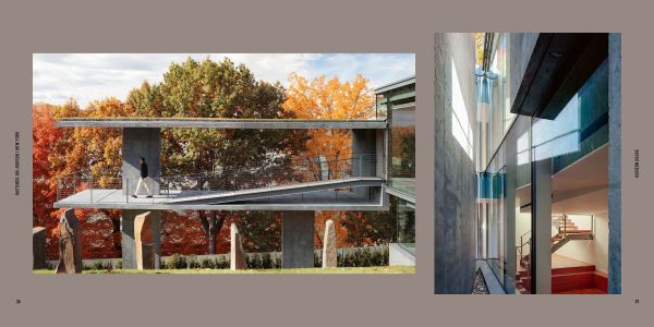 Book cover of A Builder's Life Done Well: The Story of Prutting + Co; modern, flat-roof house with steps descending into garden. Published by Images Publishing.