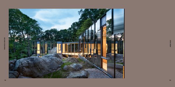 Book cover of A Builder's Life Done Well: The Story of Prutting + Co; modern, flat-roof house with steps descending into garden. Published by Images Publishing.