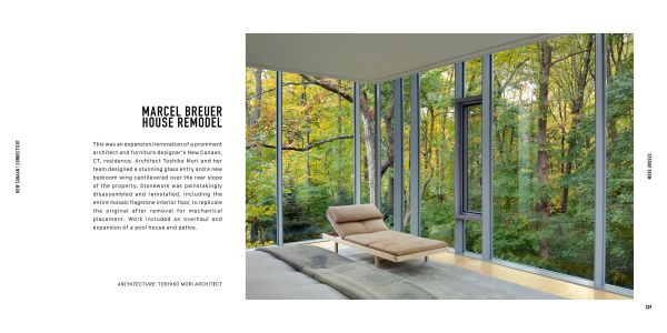 Book cover of A Builder's Life Done Well: The Story of Prutting + Co; modern, flat-roof house with steps descending into garden. Published by Images Publishing.